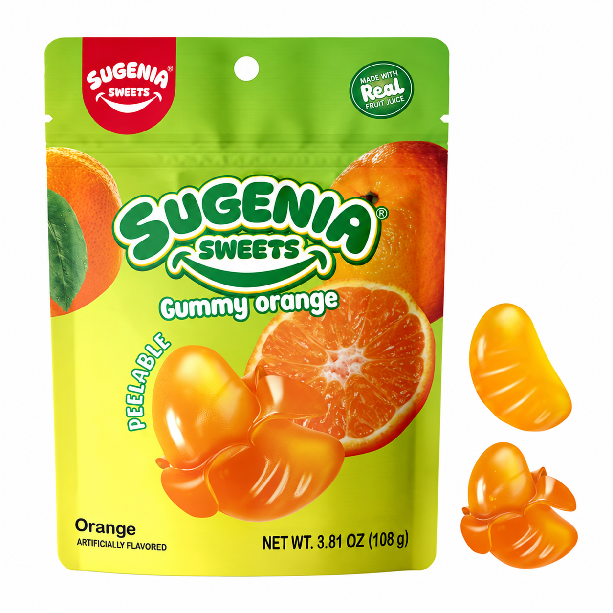 Orange Peelable Gummy Candy