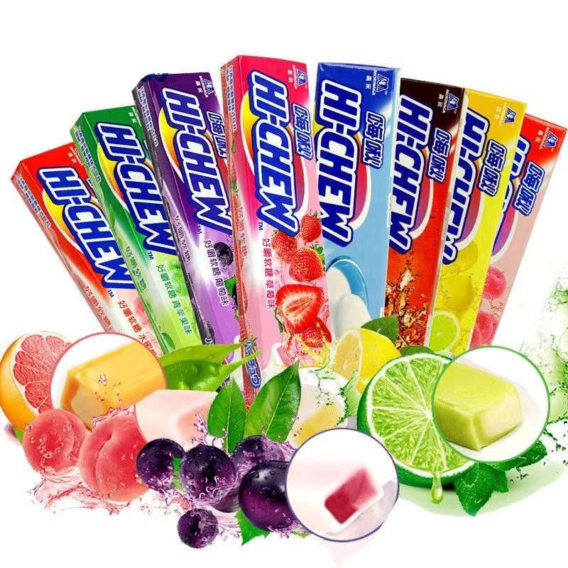Hi-Chew 57g Stick Fruit Juice-Filled Chewy Sour Candy, Exotic Christmas Candy