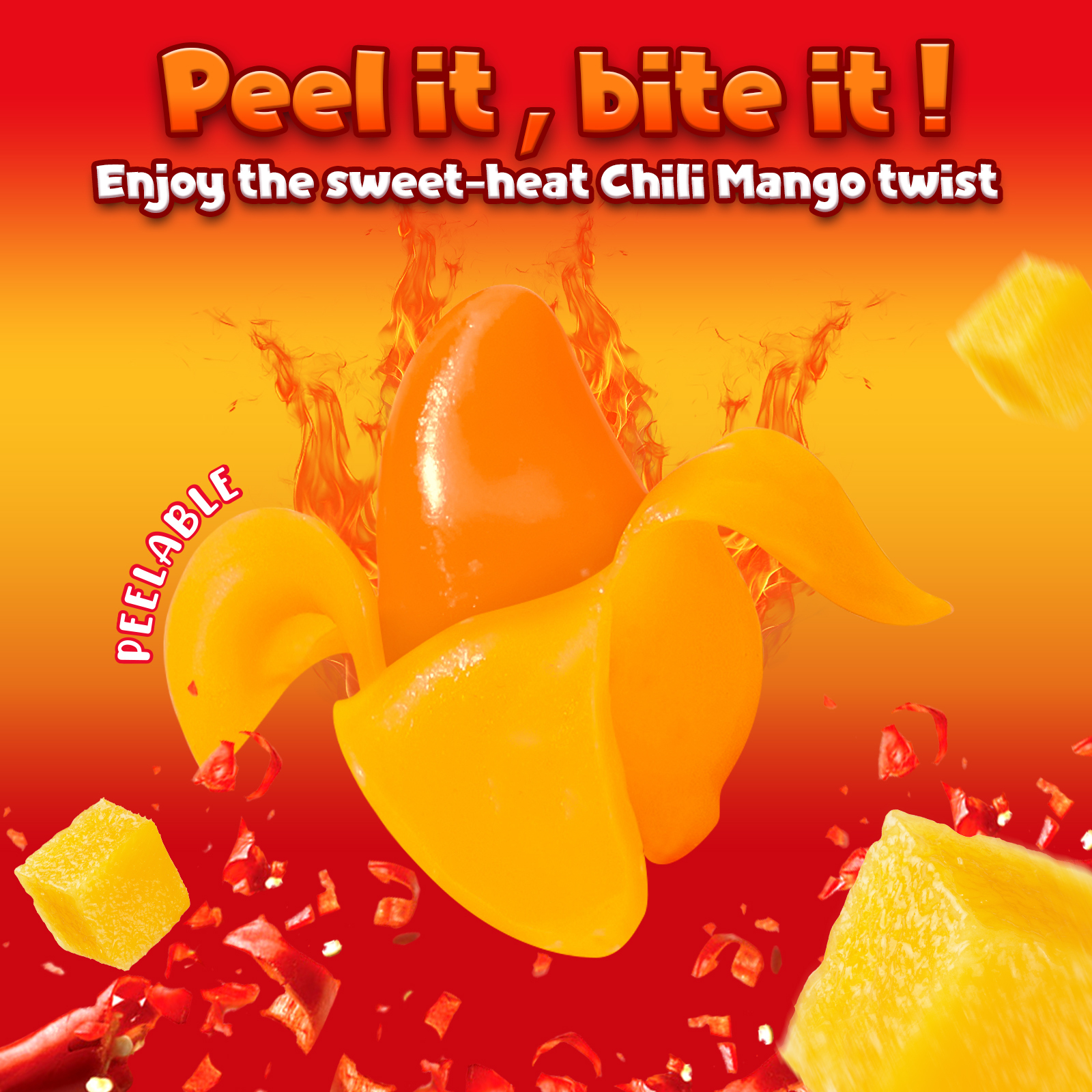 Chili Mango Peelable Gummy Candy