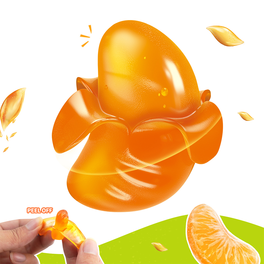 Orange Peelable Gummy Candy