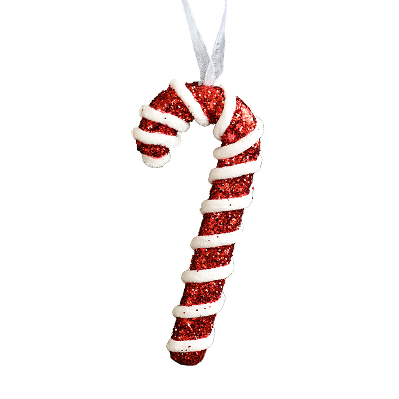 Red and White Candy Cane Christmas Lollipop Ornaments for Christmas Tree Decorations