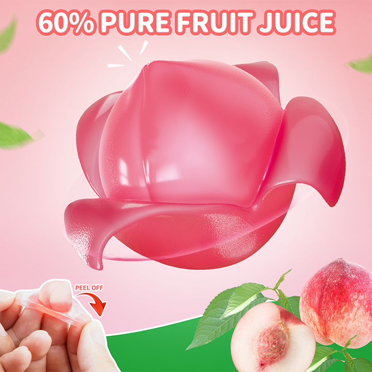 Peach Peelable Gummy  Candy