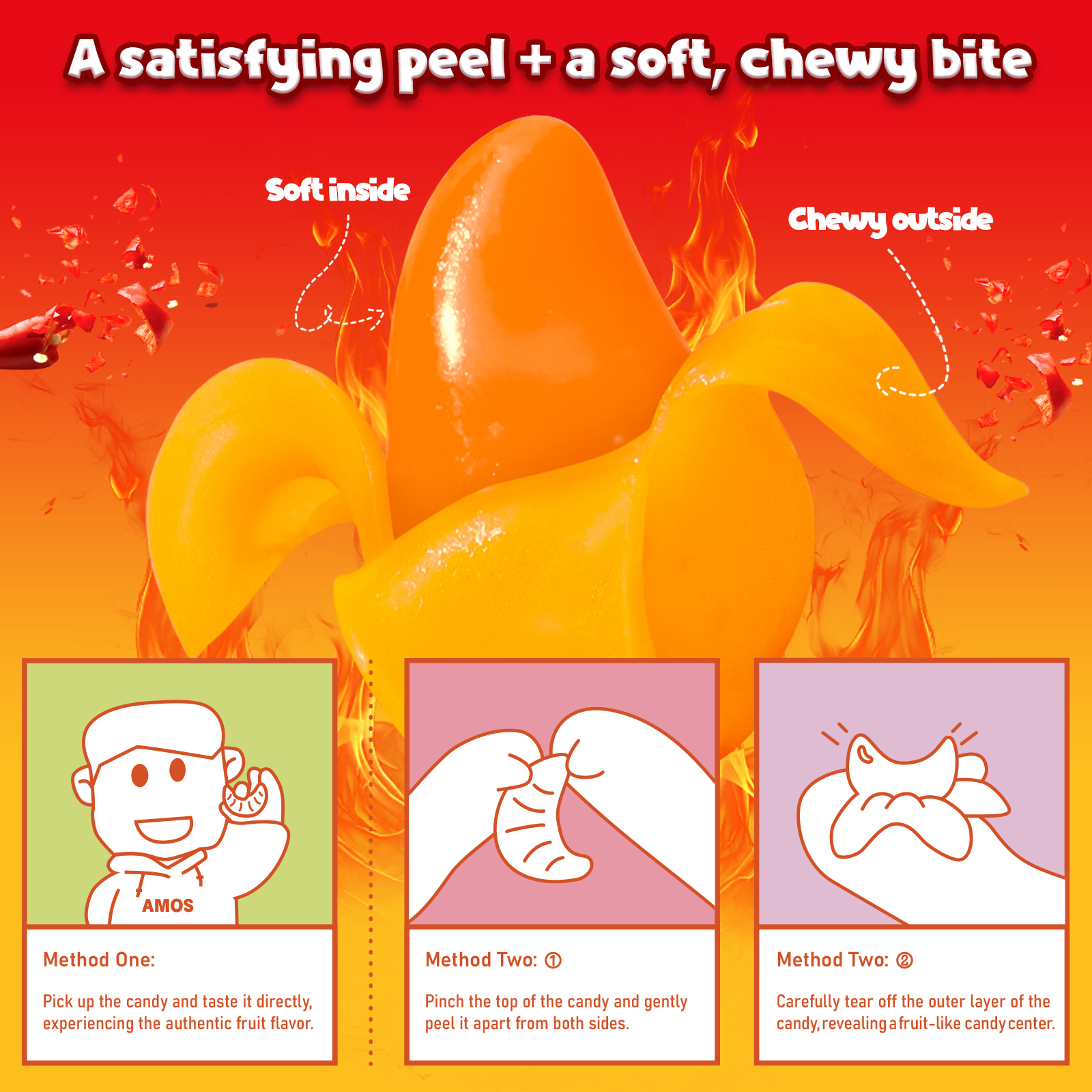 Chili Mango Peelable Gummy Candy