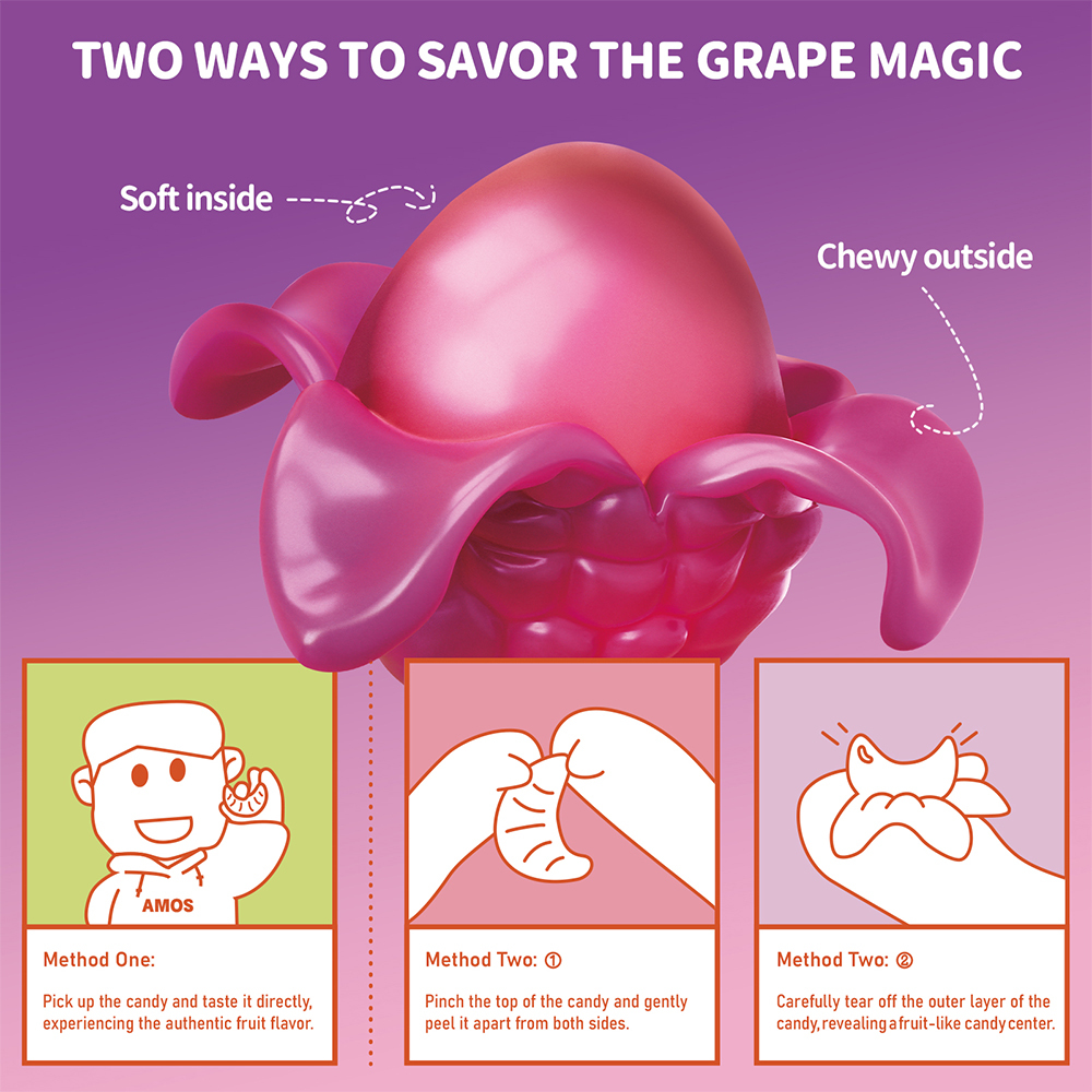 Grape Peelable Gummy Candy