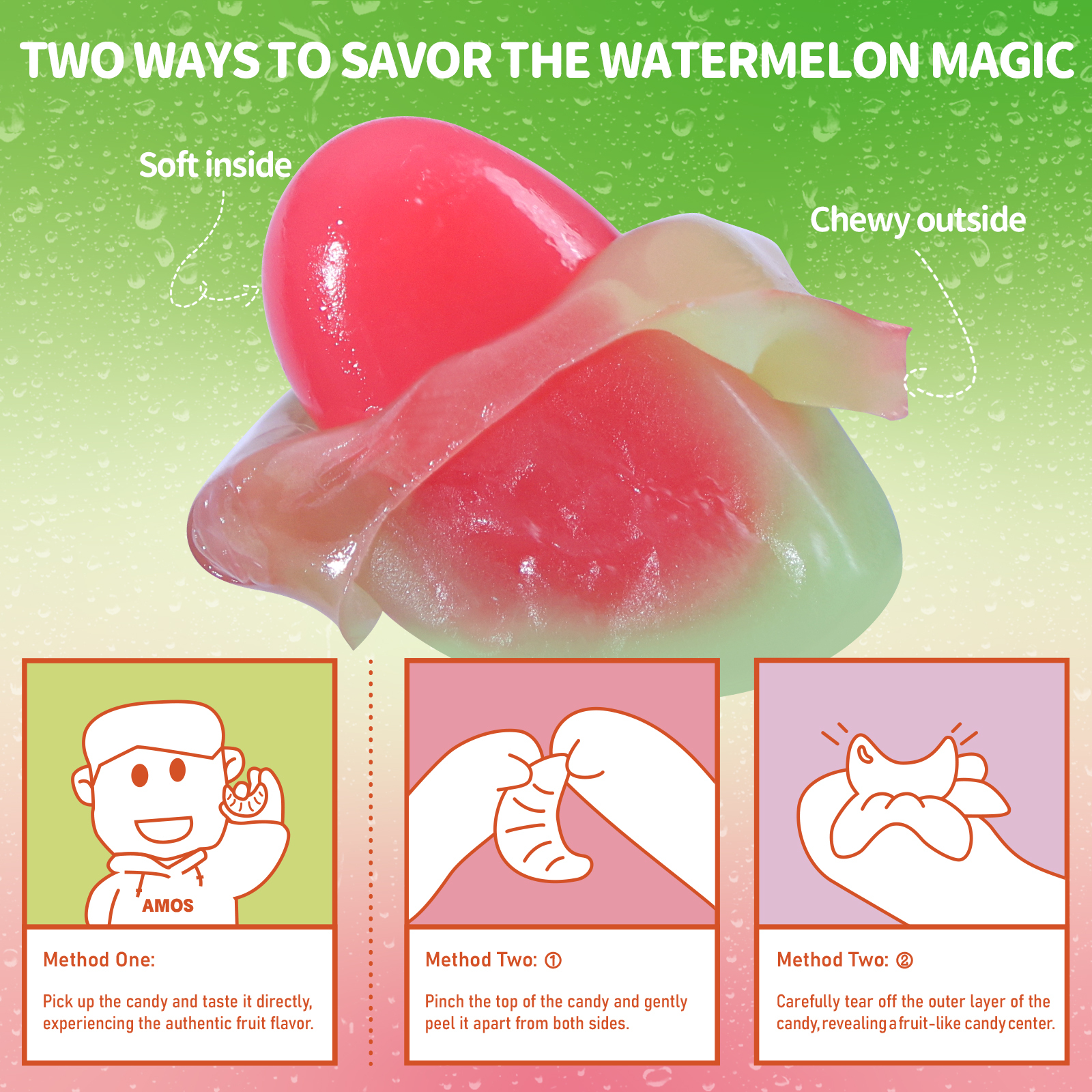 Watermelon Peelable Gummy Candy