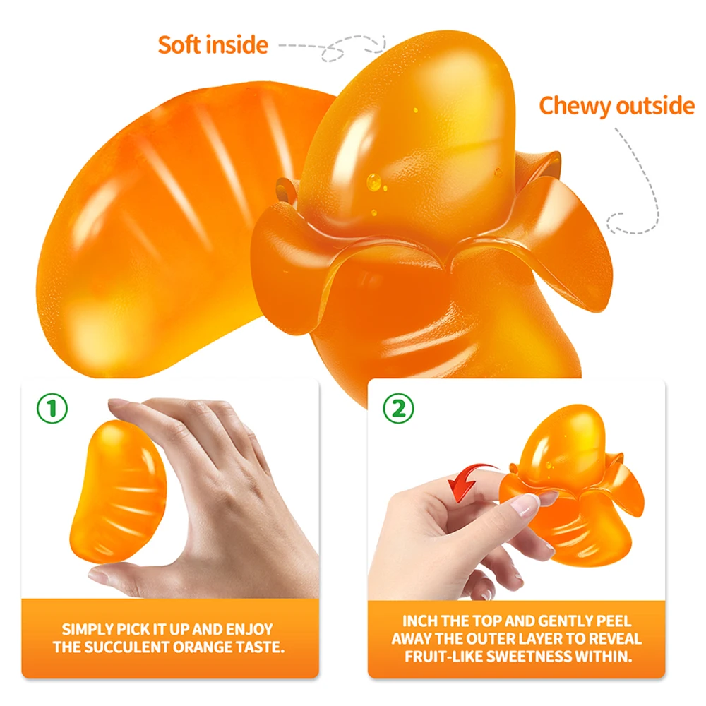 Orange Peelable Gummy Candy