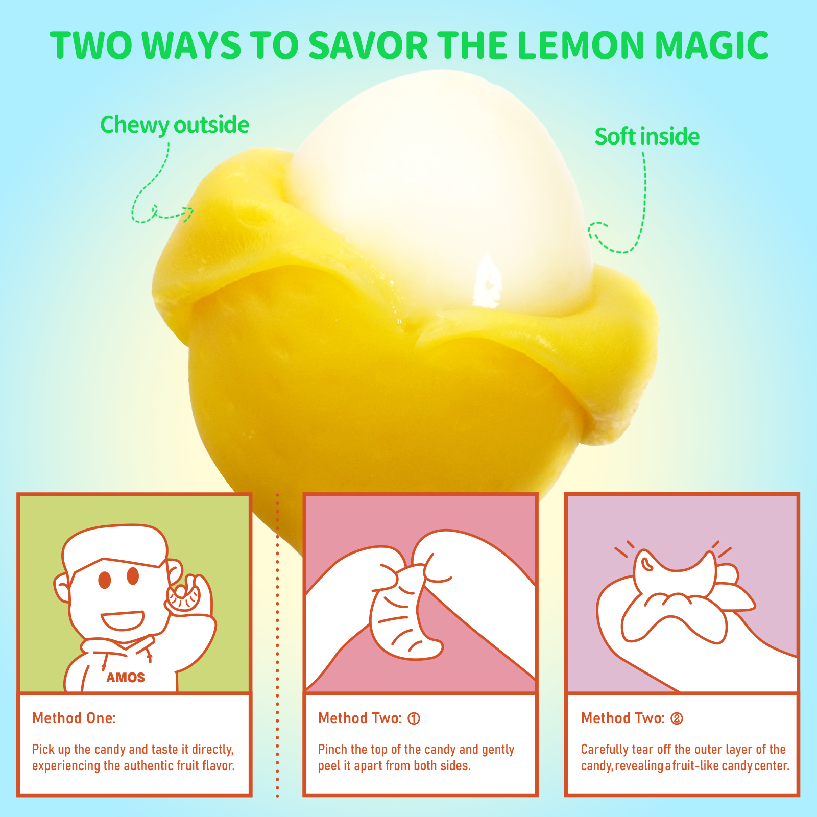 Lemon Peelable Gummy Candy