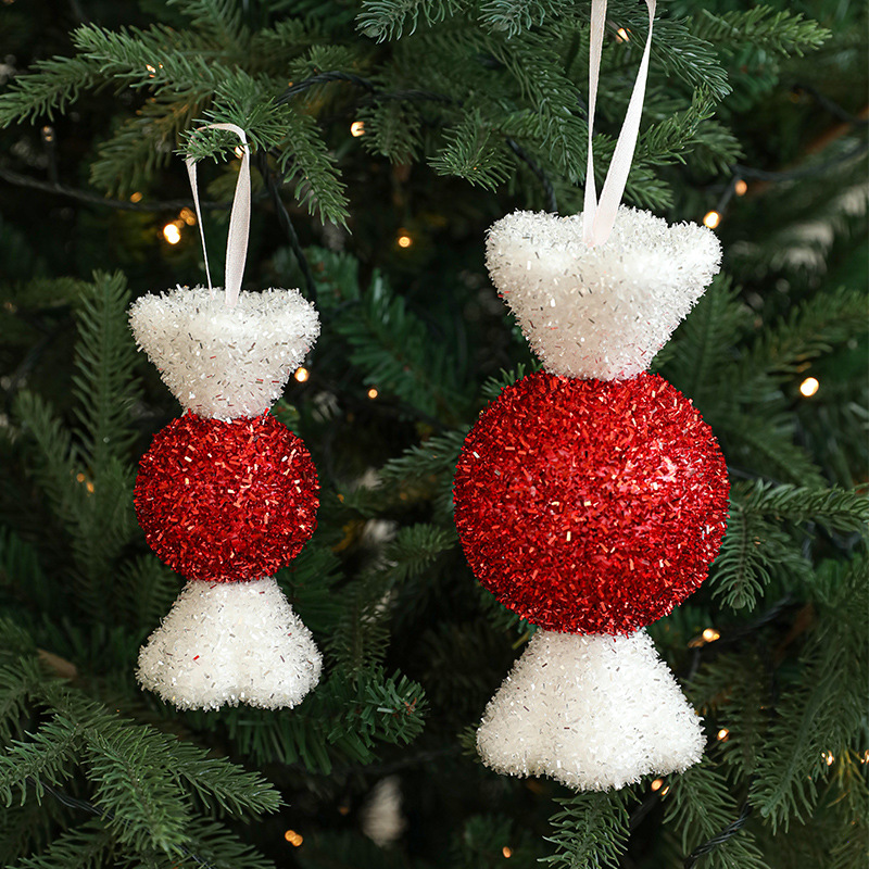 Red and White Candy Cane Christmas Lollipop Ornaments for Christmas Tree Decorations