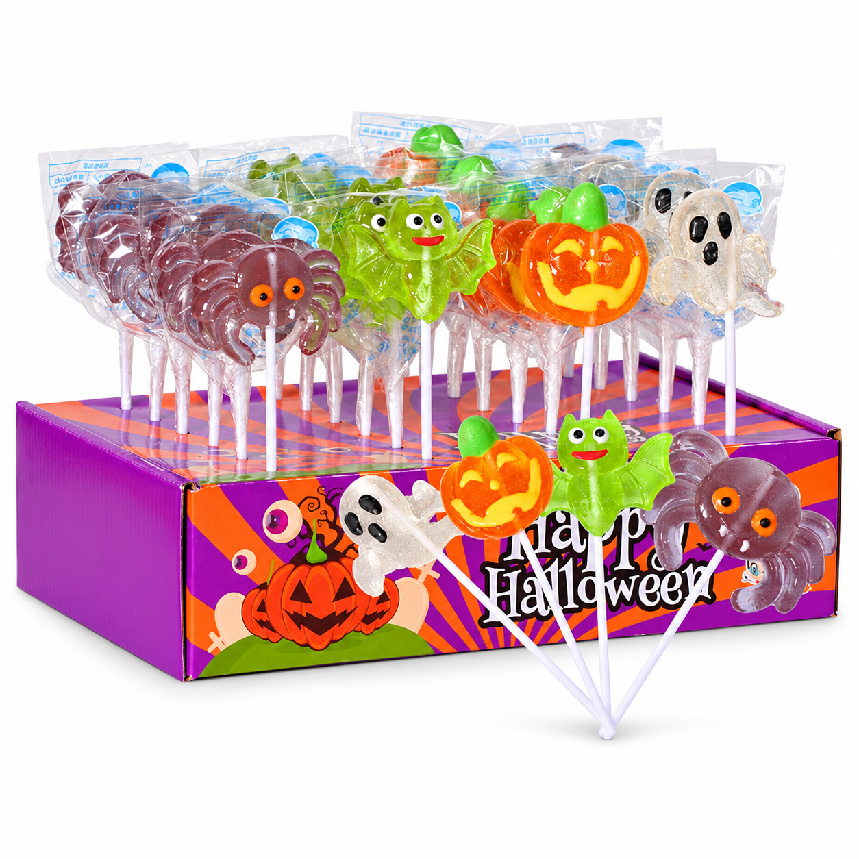 Halloween Character Hard Candy Lollipops