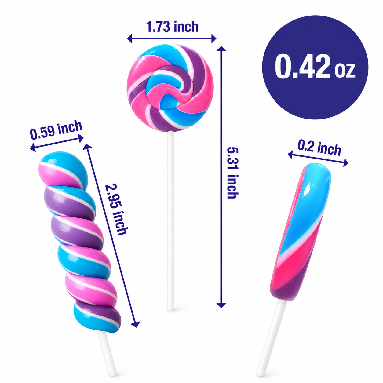 Wholesale Twisty & Swirl Lollipops, Individually Wrapped Bulk Hard Candy