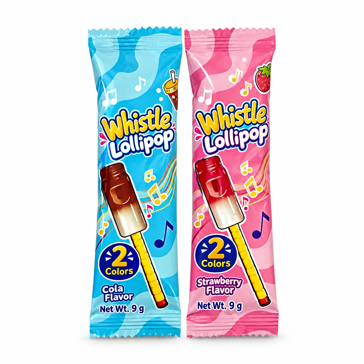 Whistle Lollipop Candy Mixing Fruit Flavors 