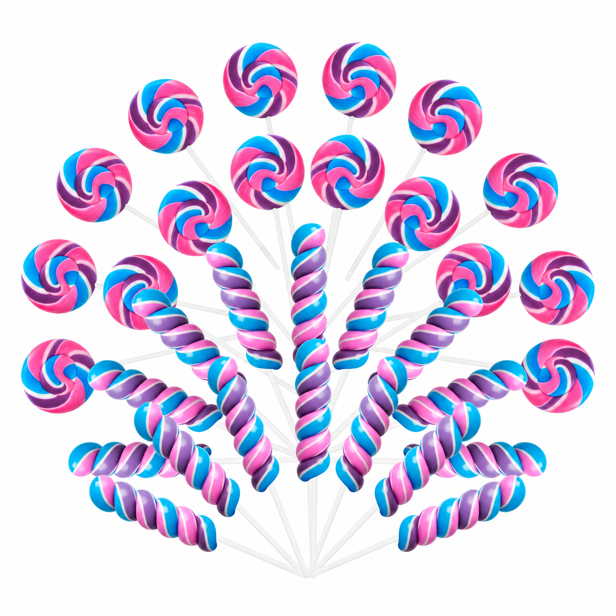 Wholesale Twisty & Swirl Lollipops, Individually Wrapped Bulk Hard Candy