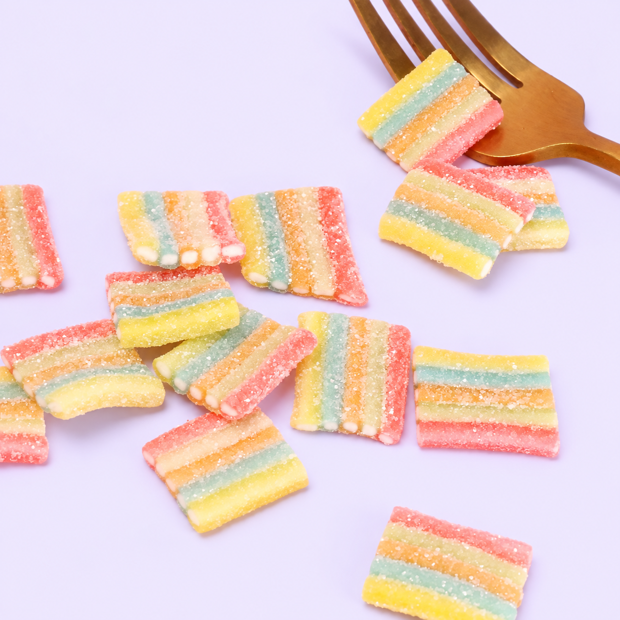 Wholesale Soft-Filled Colorful Sour Belt Bites