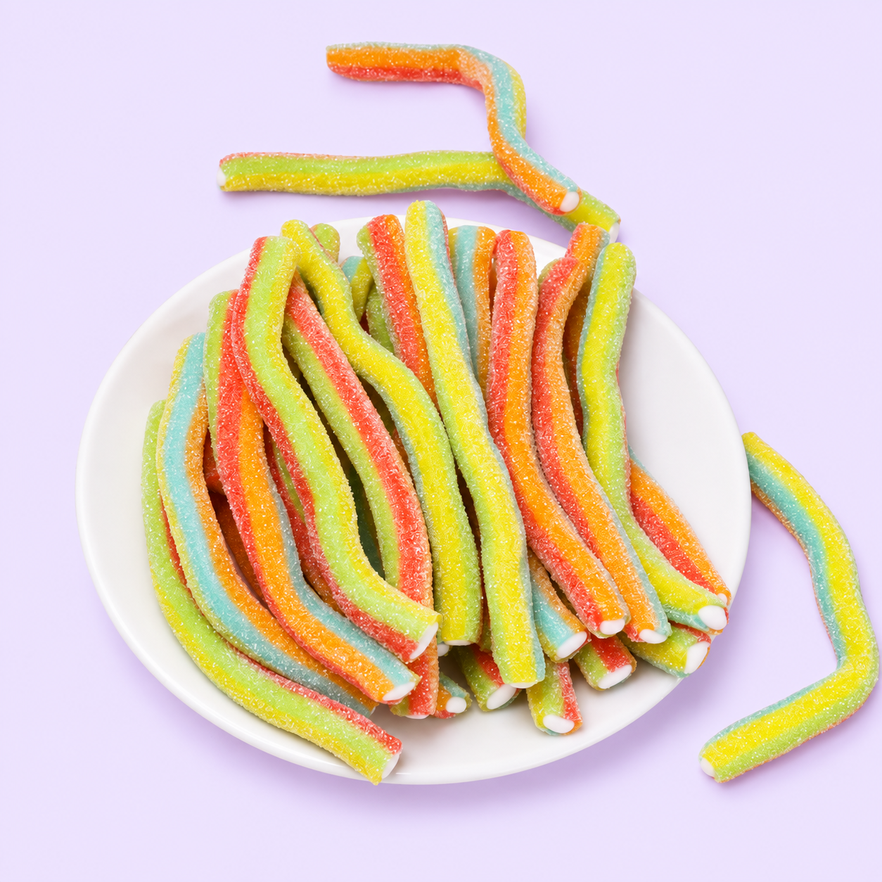 Wholesale Colored Long Stick Shape Sour Candy 