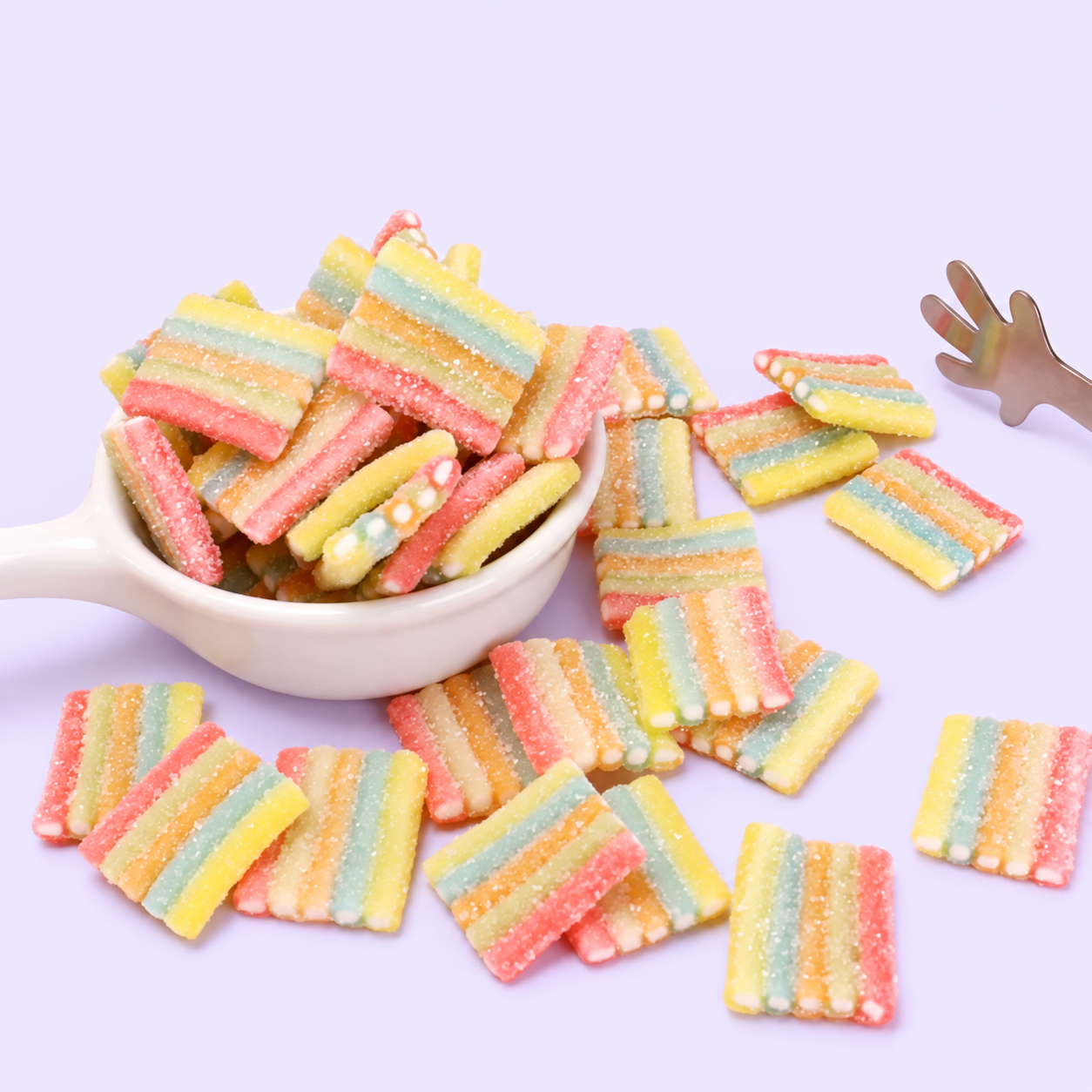 Wholesale Soft-Filled Colorful Sour Belt Bites
