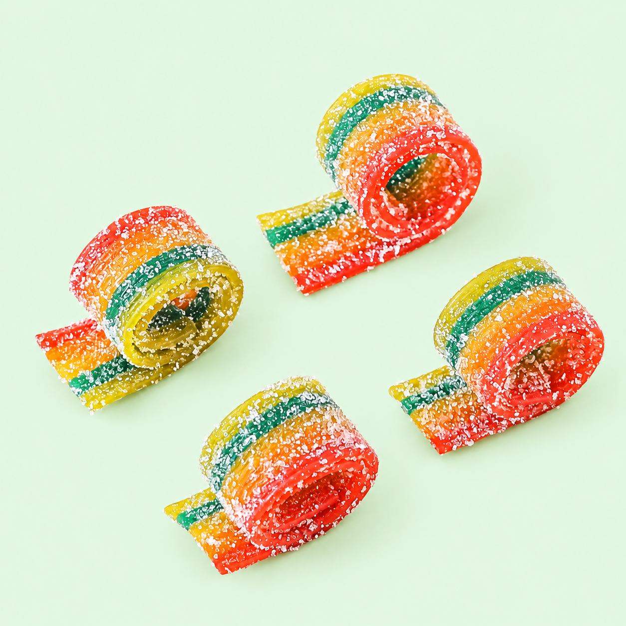 Wholesale Rainbow Sour Belts Candy – Assorted Fruit-Flavored