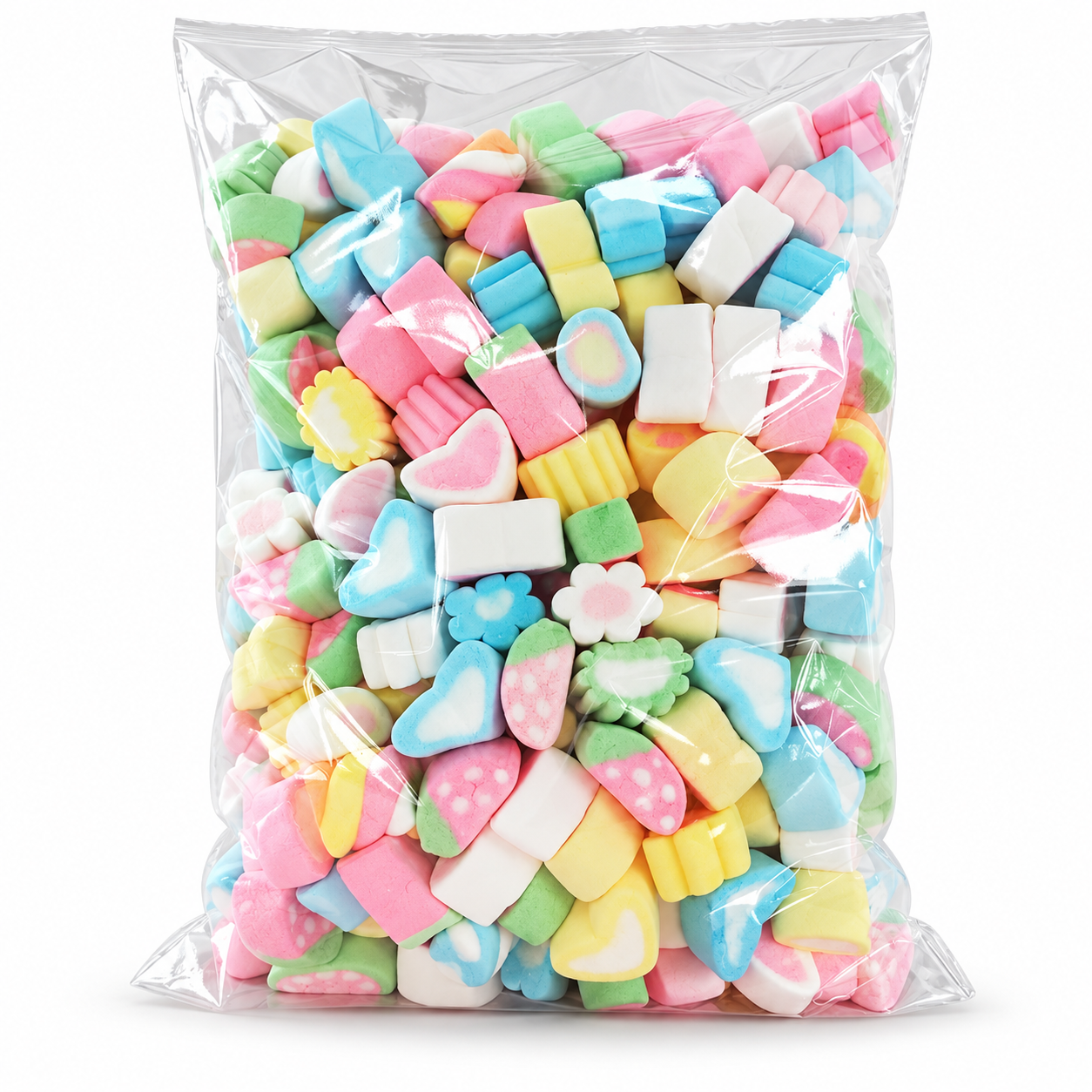 Assorted Shaped Marshmallows in Bulk, Colorful Soft Candy Wholesale 35.27 oz