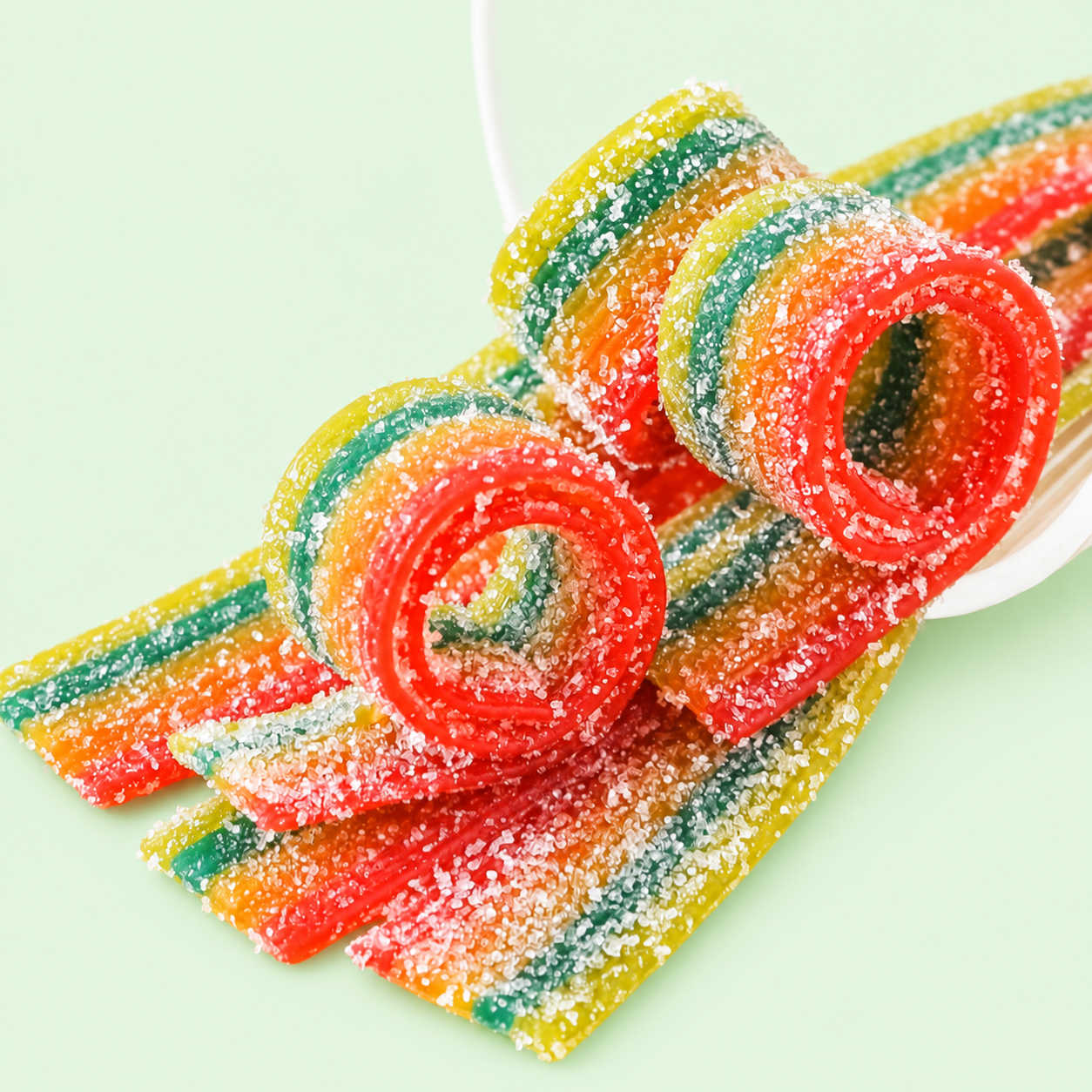 Wholesale Rainbow Sour Belts Candy – Assorted Fruit-Flavored