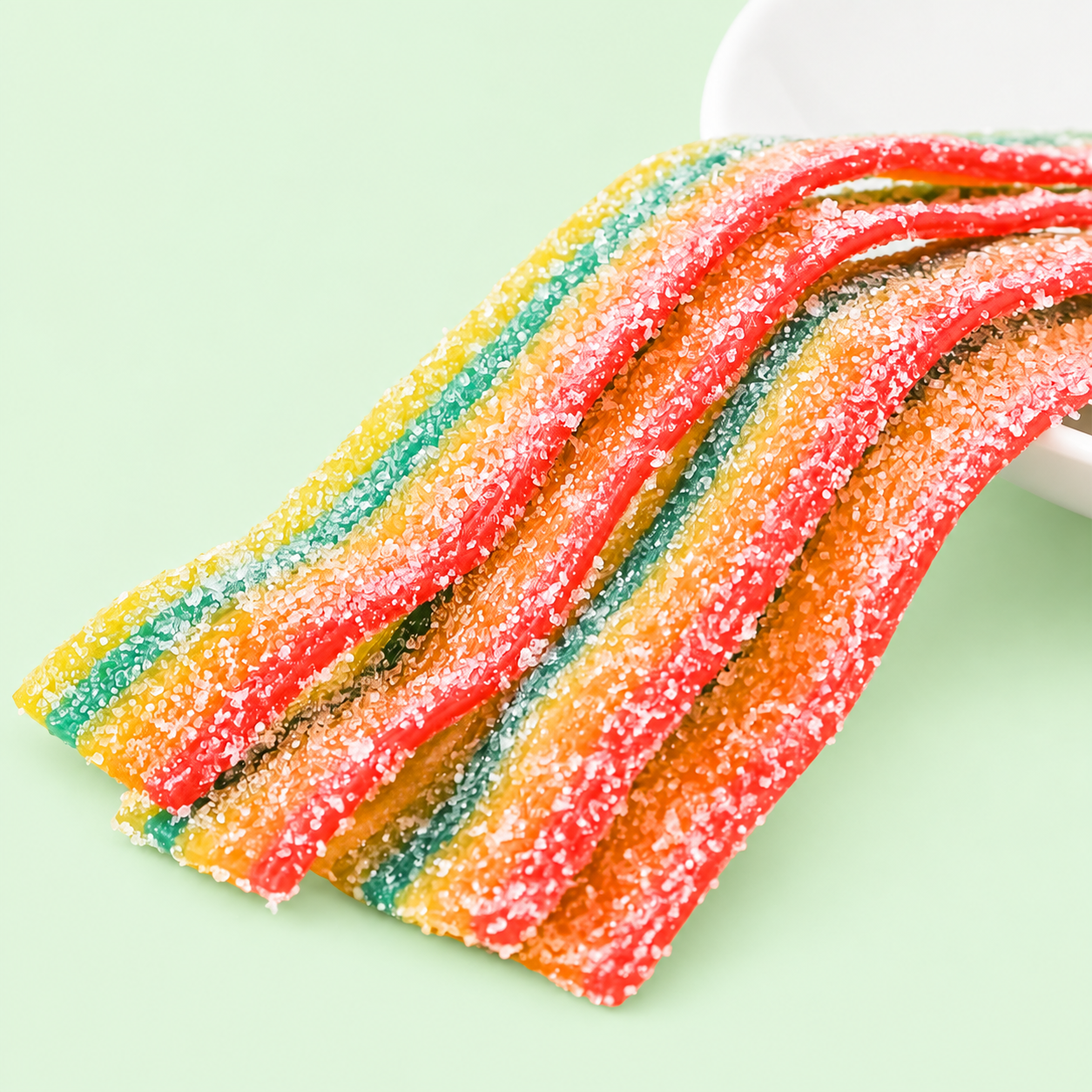 Wholesale Rainbow Sour Belts Candy – Assorted Fruit-Flavored