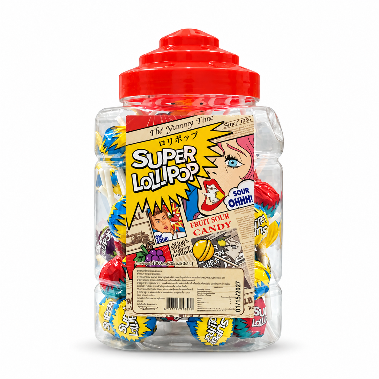 Super Sour Fruit Flavored Lollipop 