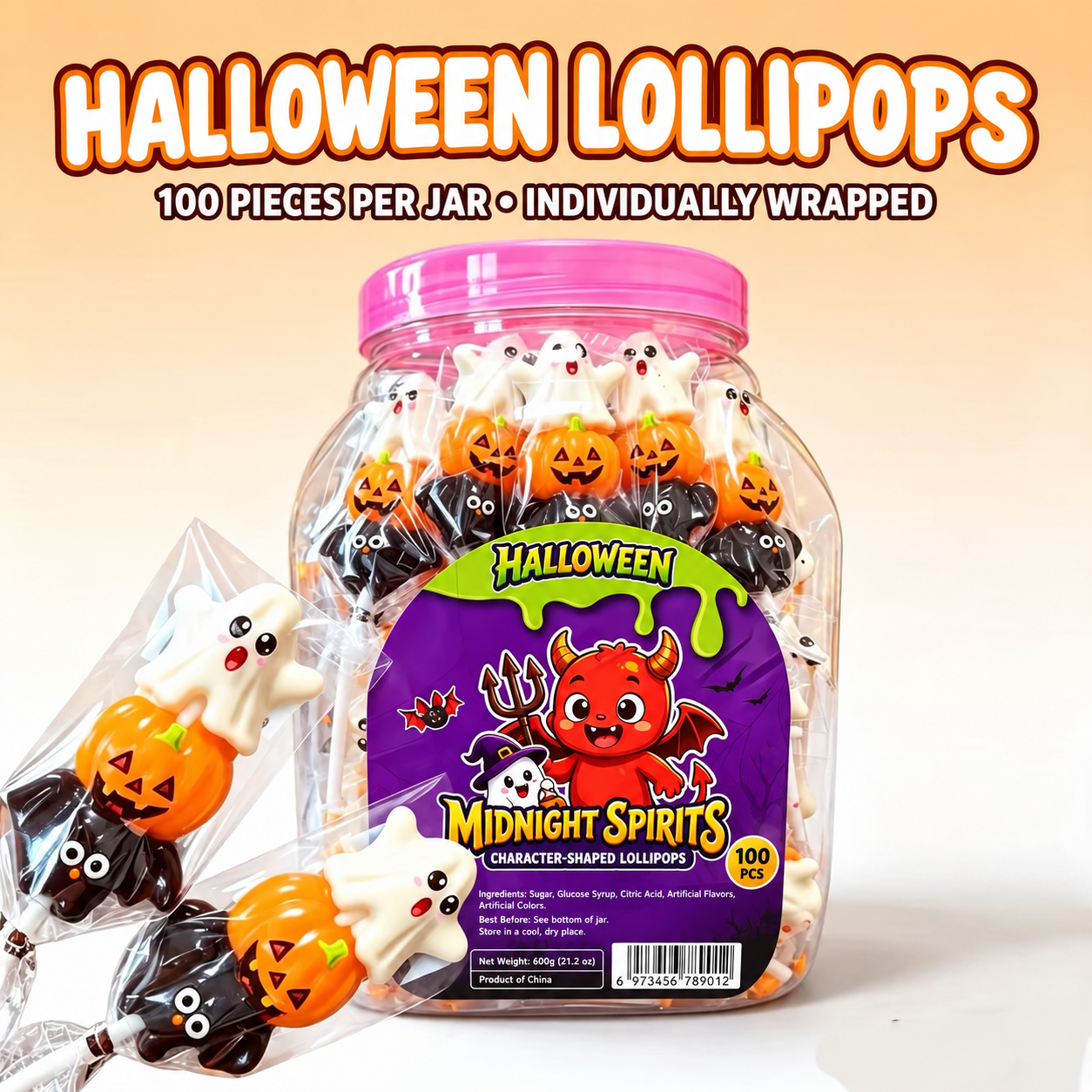 Halloween 3D Character Lollipops