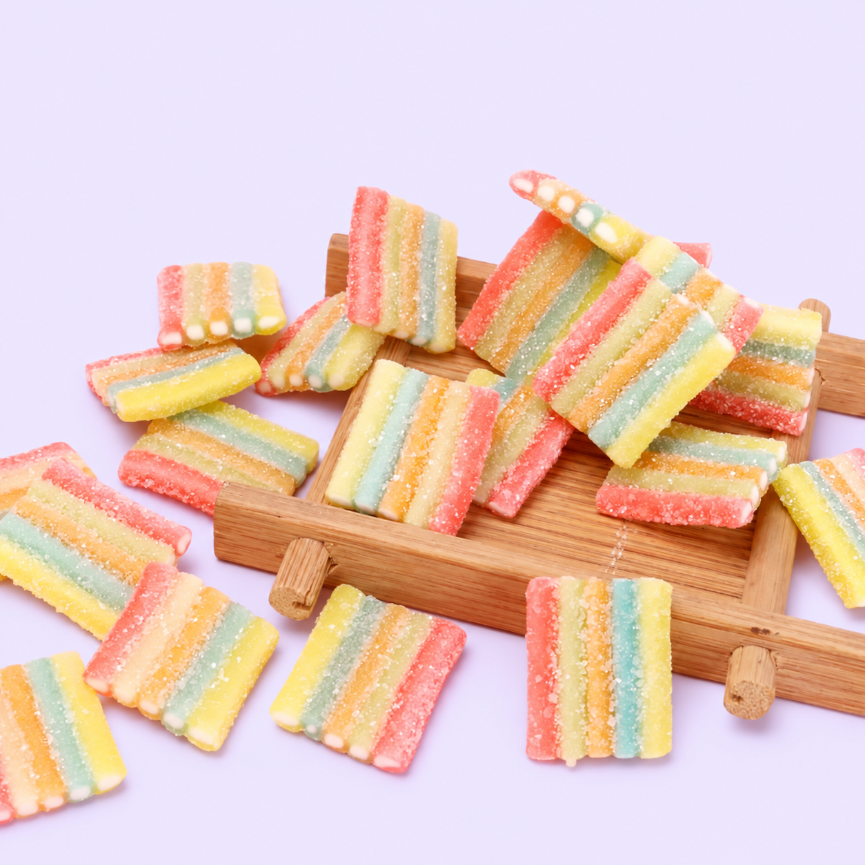 Wholesale Soft-Filled Colorful Sour Belt Bites