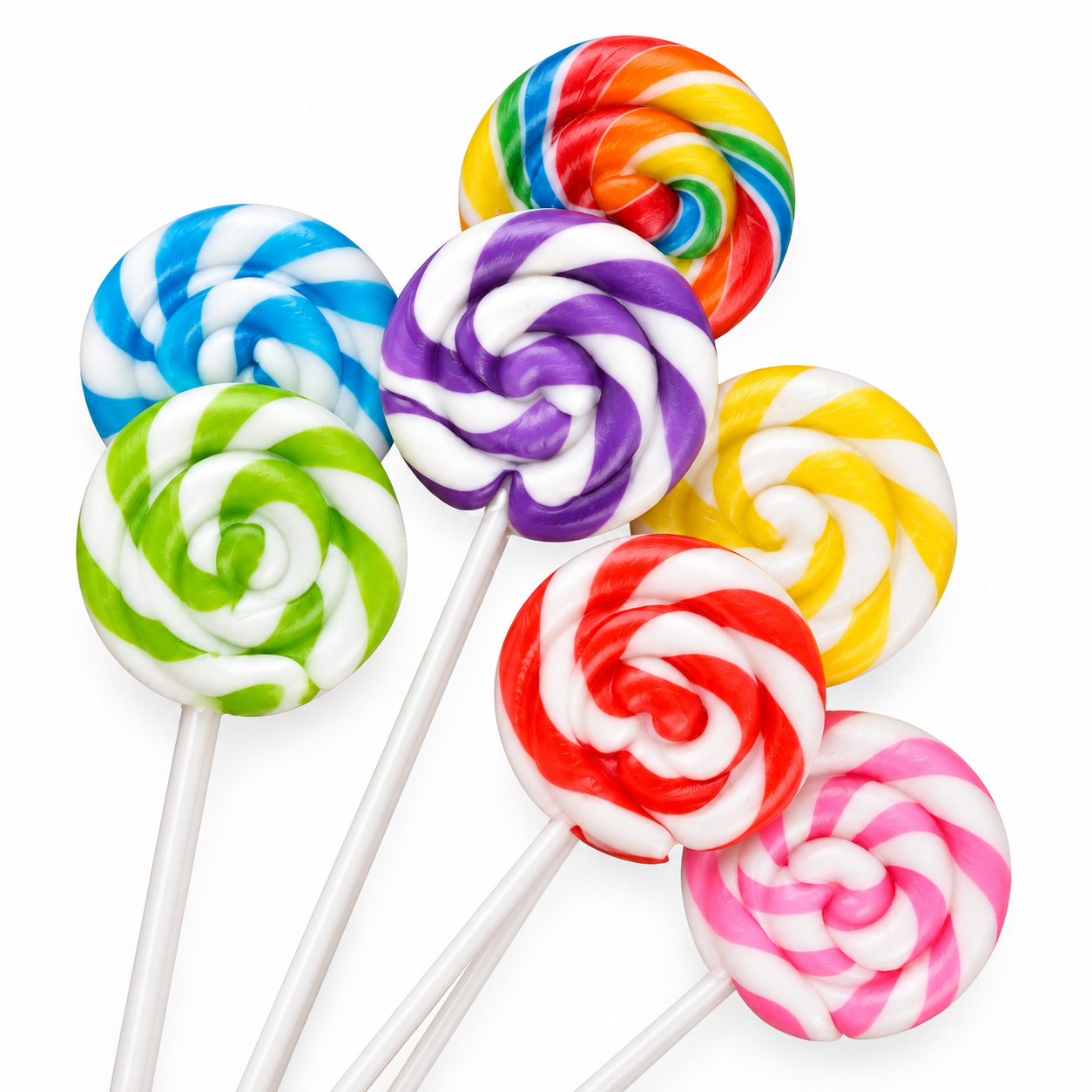 Assorted Fruit Flavor Swirl Lollipops