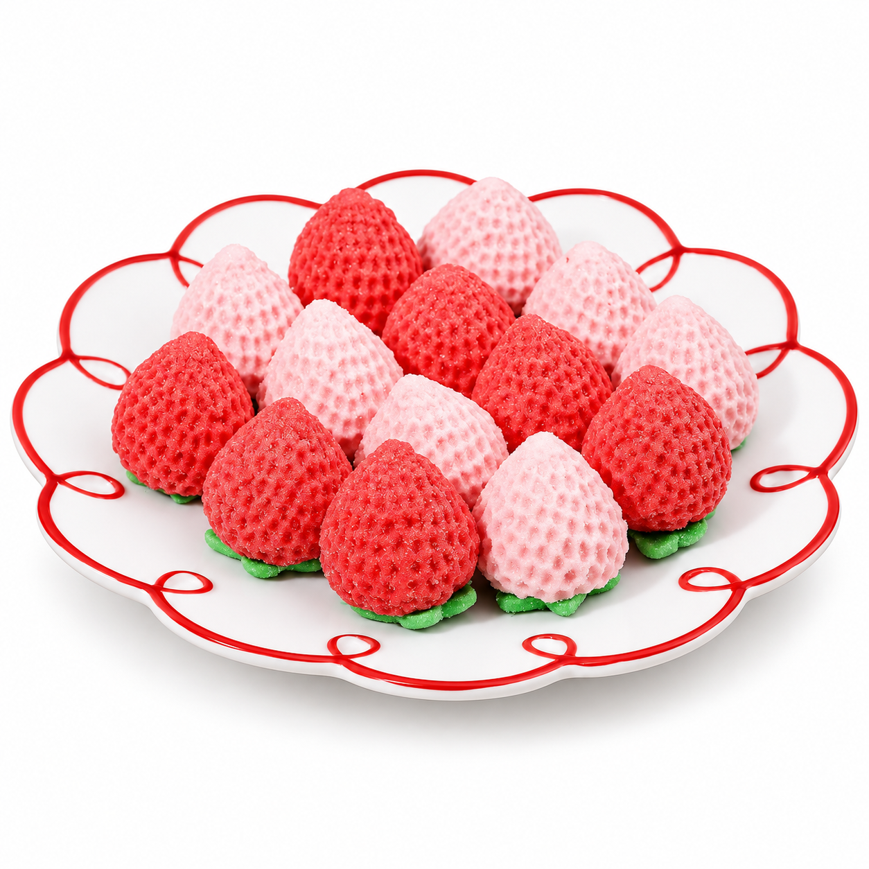 Wholesale 3D Strawberry-Shaped Marshmallow 