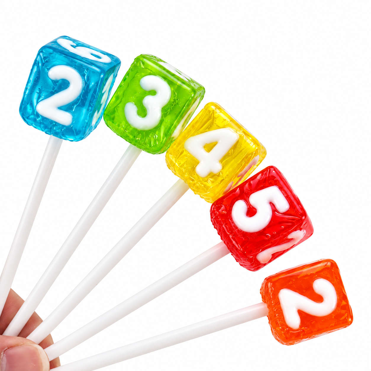 Wholesale Dice-Shaped Hard Candy Lollipops