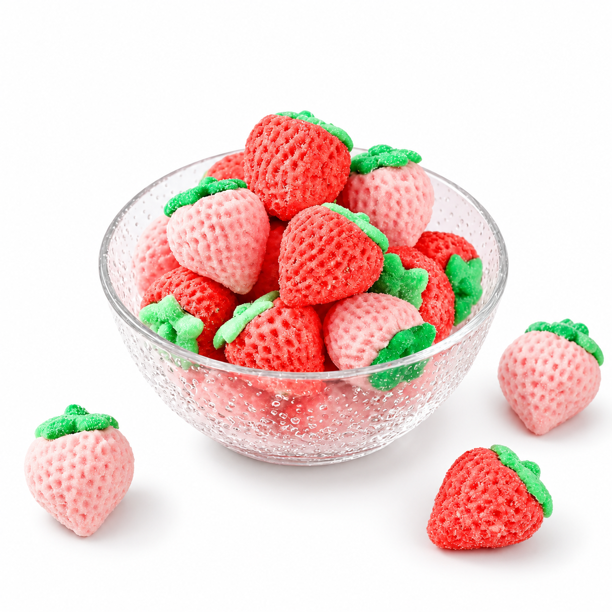 Wholesale 3D Strawberry-Shaped Marshmallow 