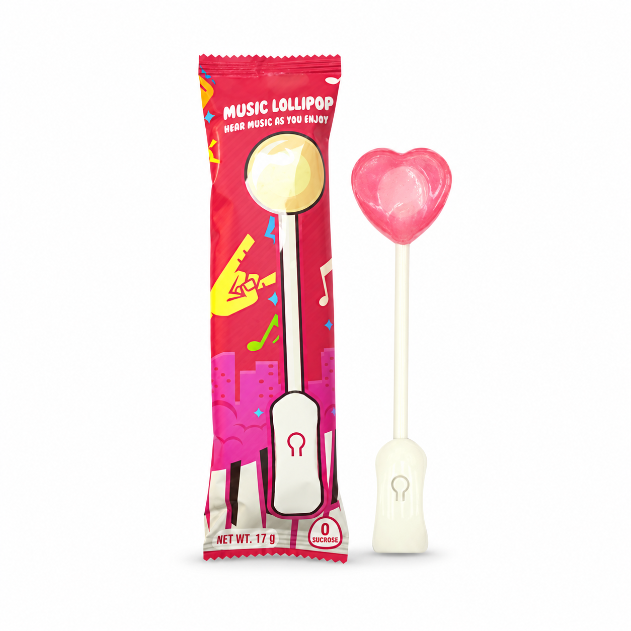 Wholesale Heart-Shaped Music Lollipops
