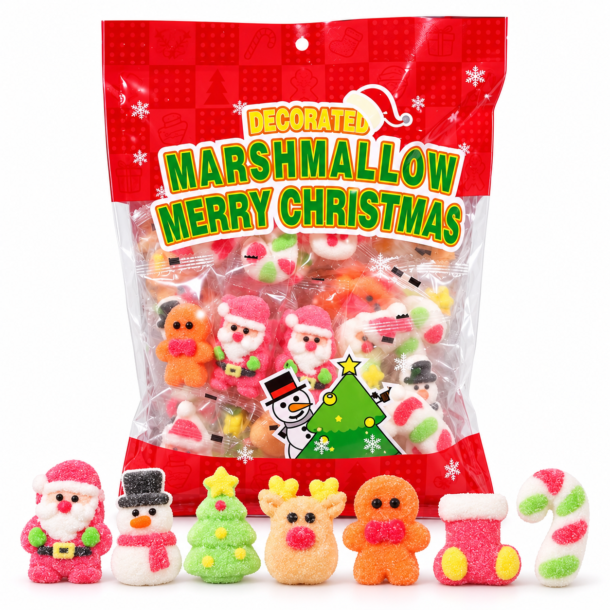 Christmas Decorated Marshmallow Candy Assortment