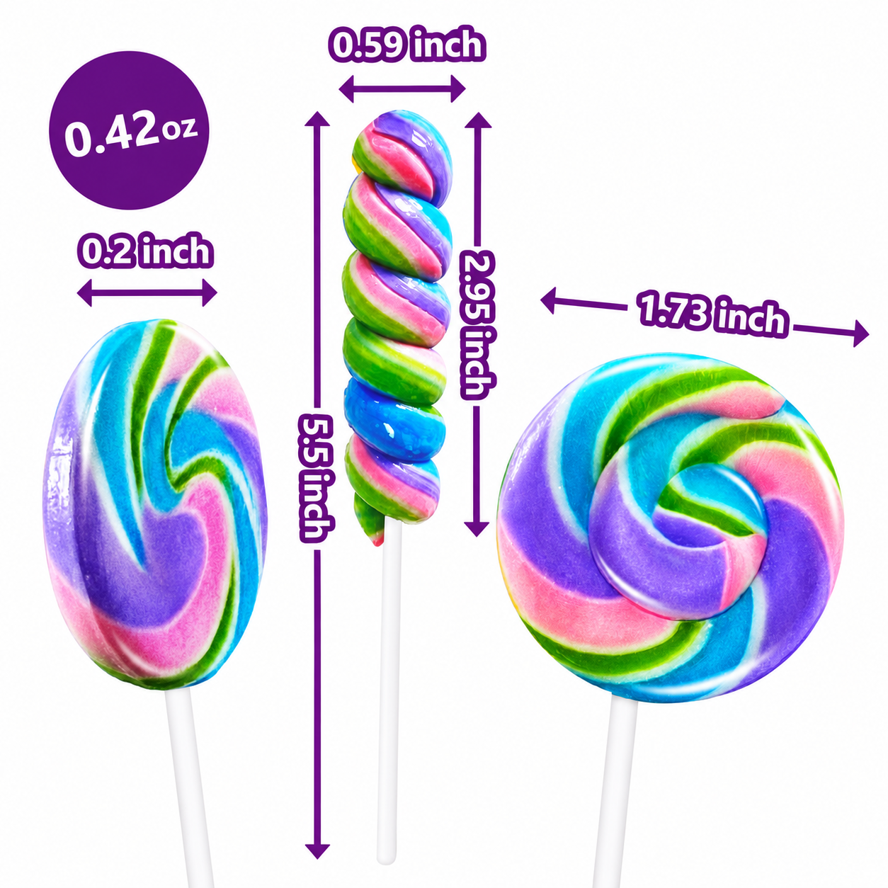 Wholesale Twisty & Swirl Lollipops, Individually Wrapped Bulk Hard Candy