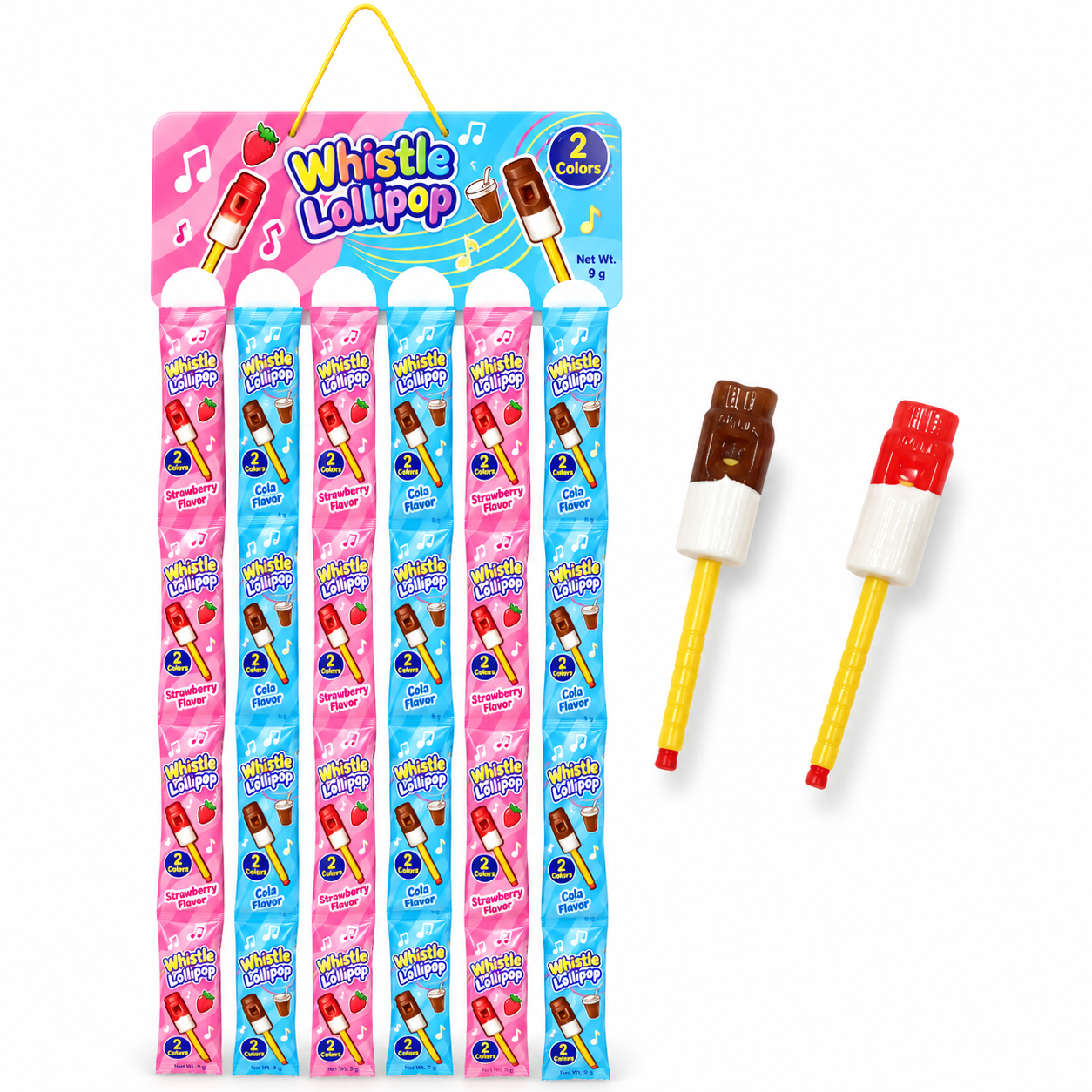 Whistle Lollipop Candy Mixing Fruit Flavors