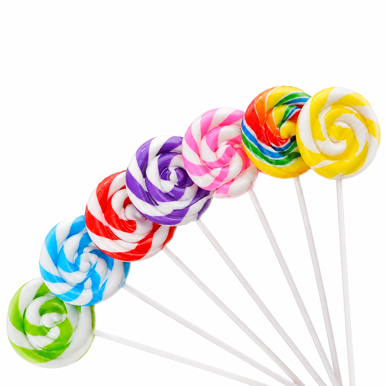 Assorted Fruit Flavor Swirl Lollipops