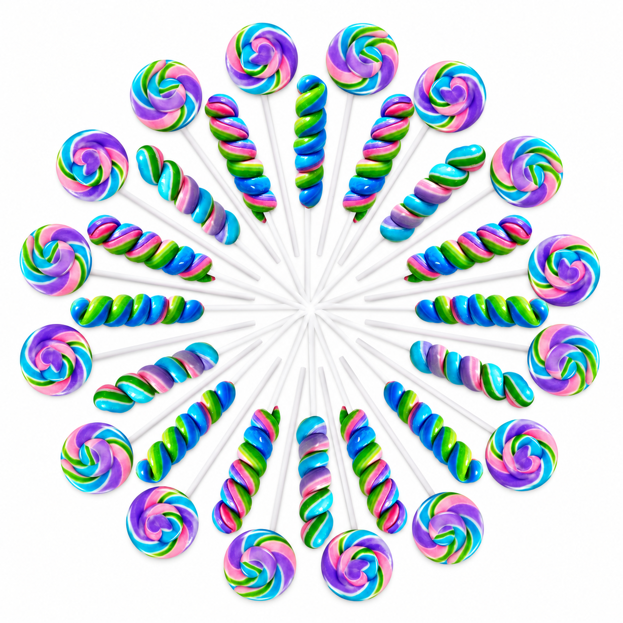 Wholesale Twisty & Swirl Lollipops, Individually Wrapped Bulk Hard Candy