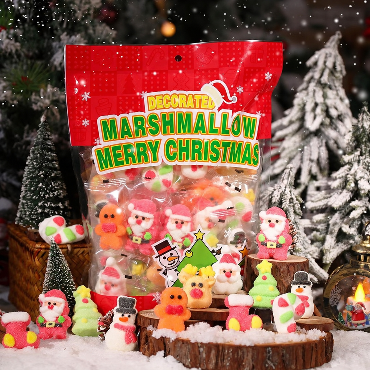 Christmas Decorated Marshmallow Candy Assortment