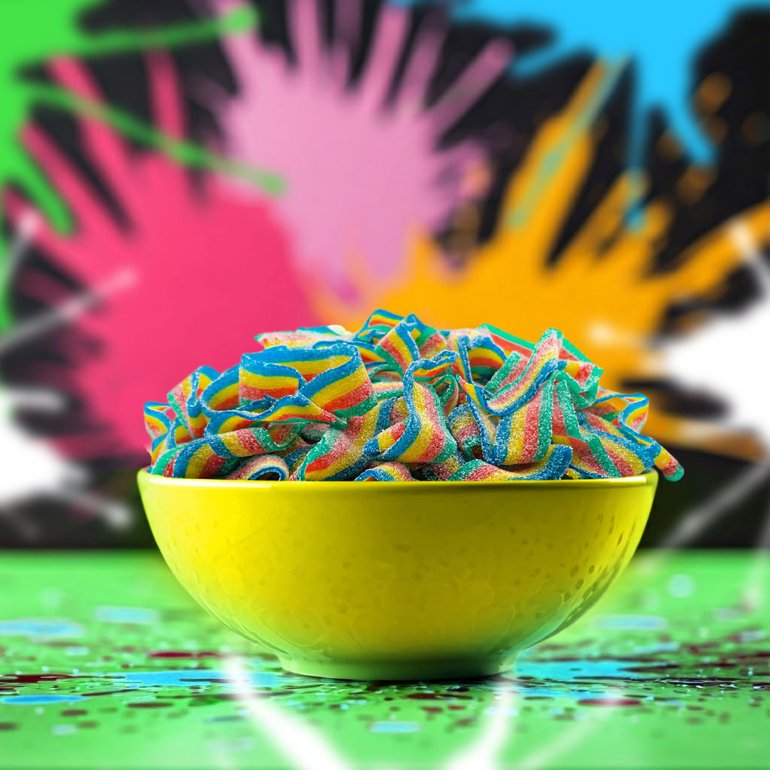 Rainbow Sour Gummy Candy Belts