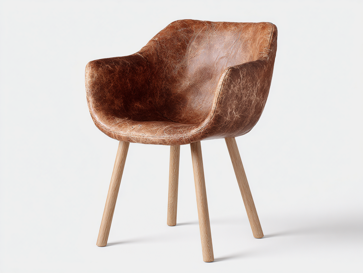 Sillas de comedor 58x60x84 cm de madera en marrón y tapizado marrón para comedor - asiento envolvente - estilo moderno-Vavoravohome