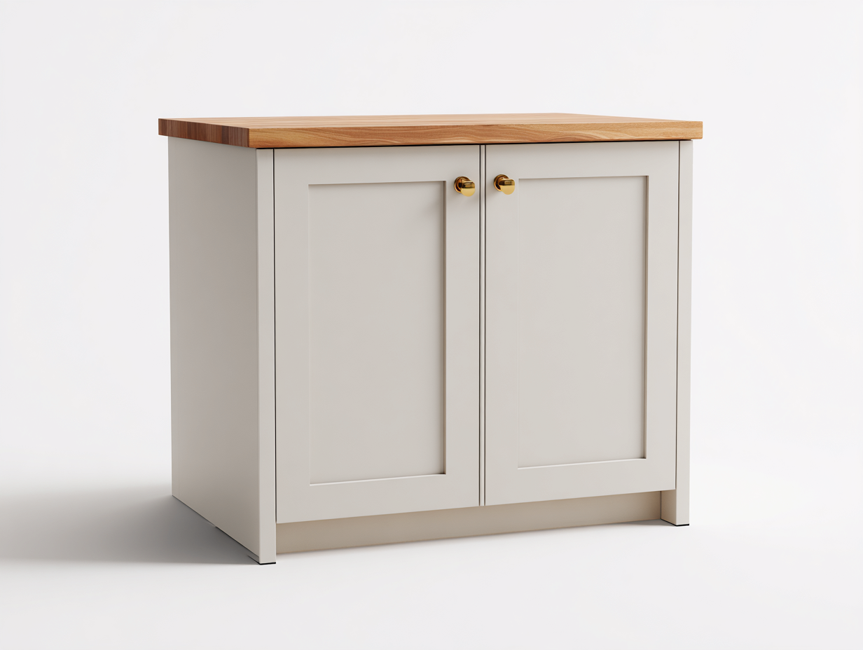 Aparadores de madera con 2 puertas 120x45x85 cm para comedor - beige-madera natural - diseño moderno-Vavoravohome