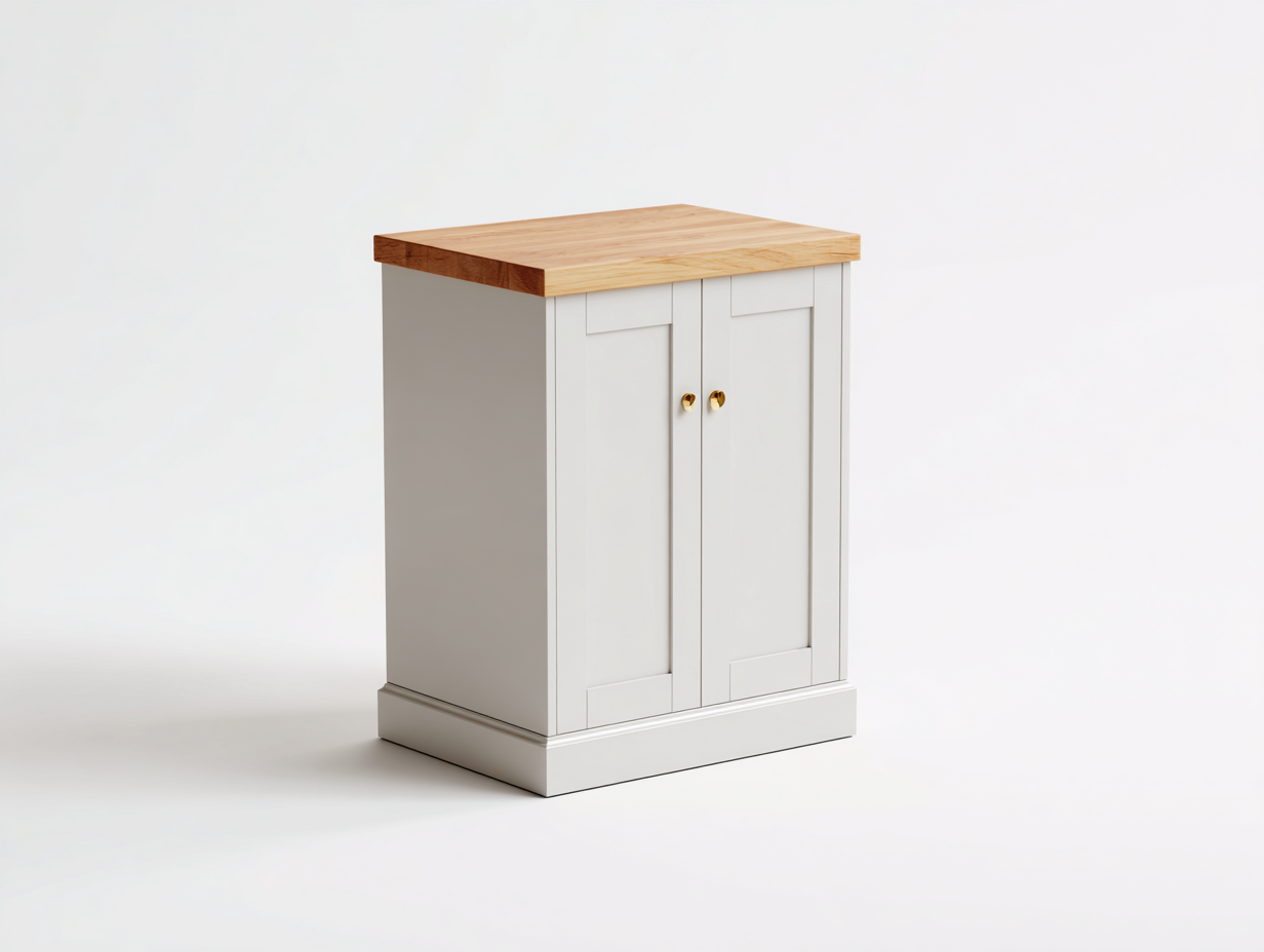 Aparadores 70x38x88 cm de madera en blanco y marrón para comedor - 2 puertas - estilo moderno-Vavoravohome