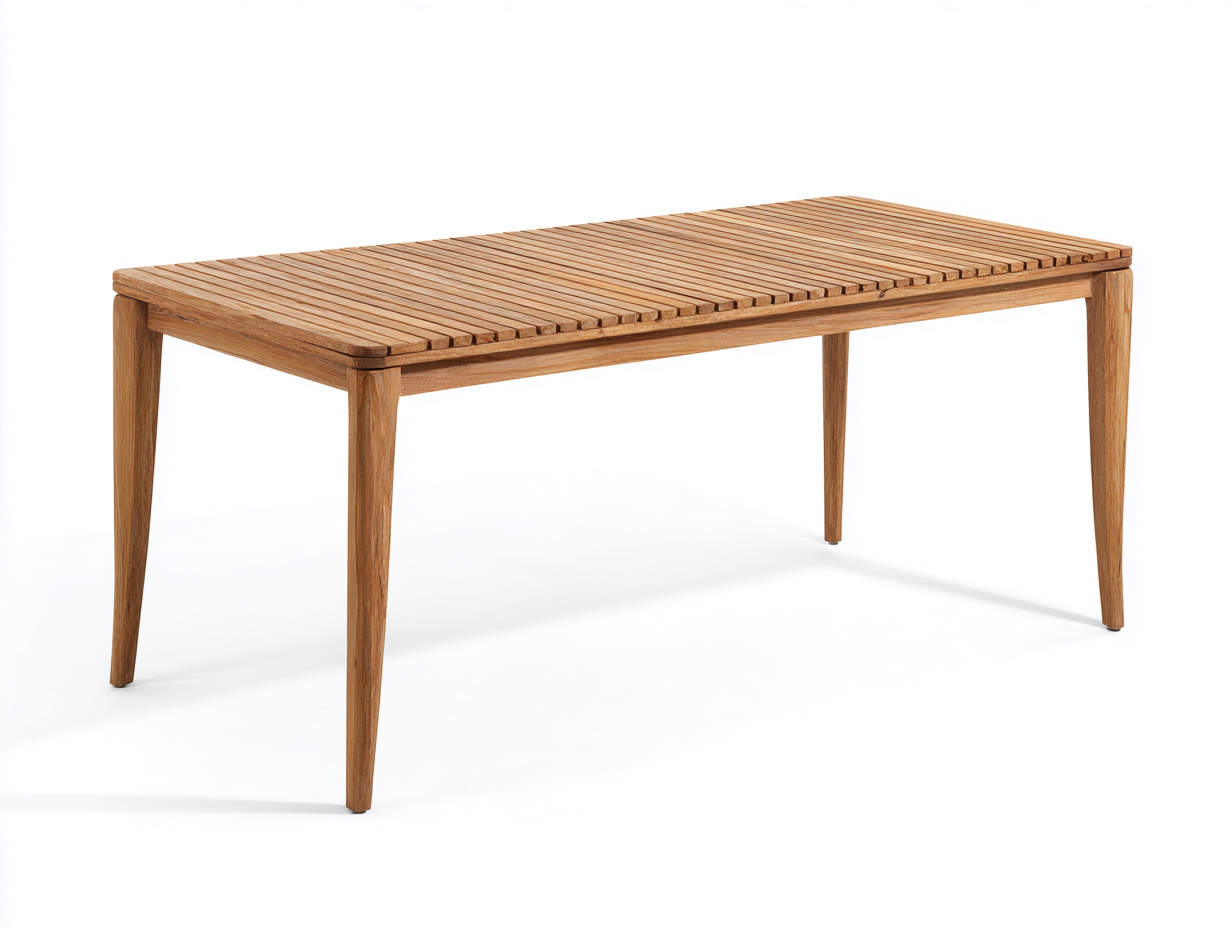 Mesas de jardín de madera 180x90x75 cm marrón para exterior - diseño moderno-Vavoravohome