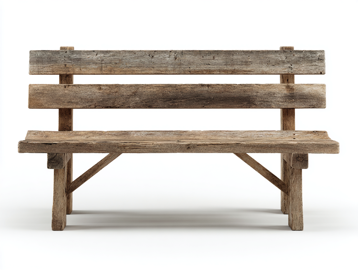 Bancos de jardín de madera 150x55x85 cm marrón para exterior - diseño rústico-Maviakadecor