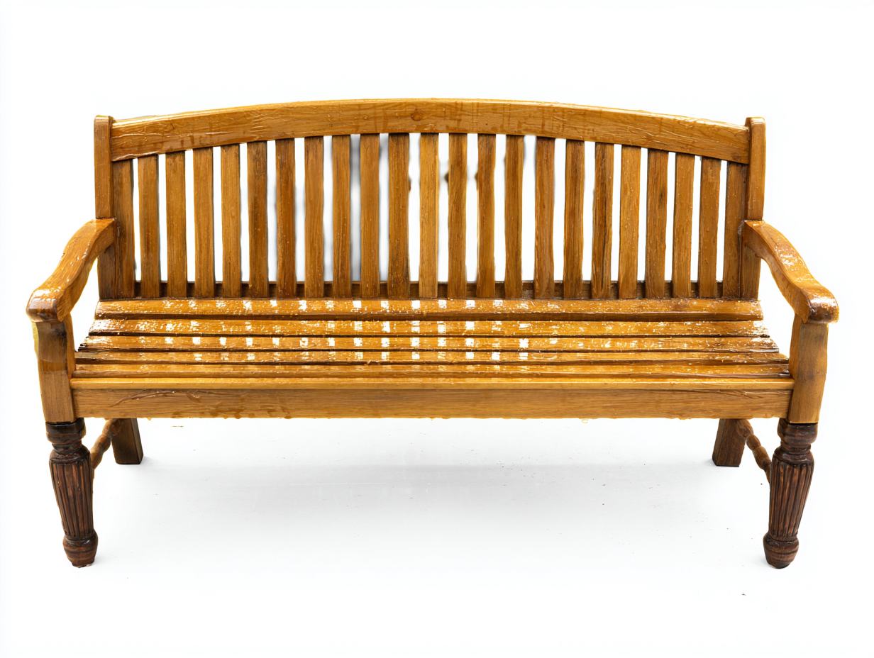 Bancos de jardín de madera 155x60x88 cm - Marrón miel - Diseño clásico con reposabrazos-Maviakadecor