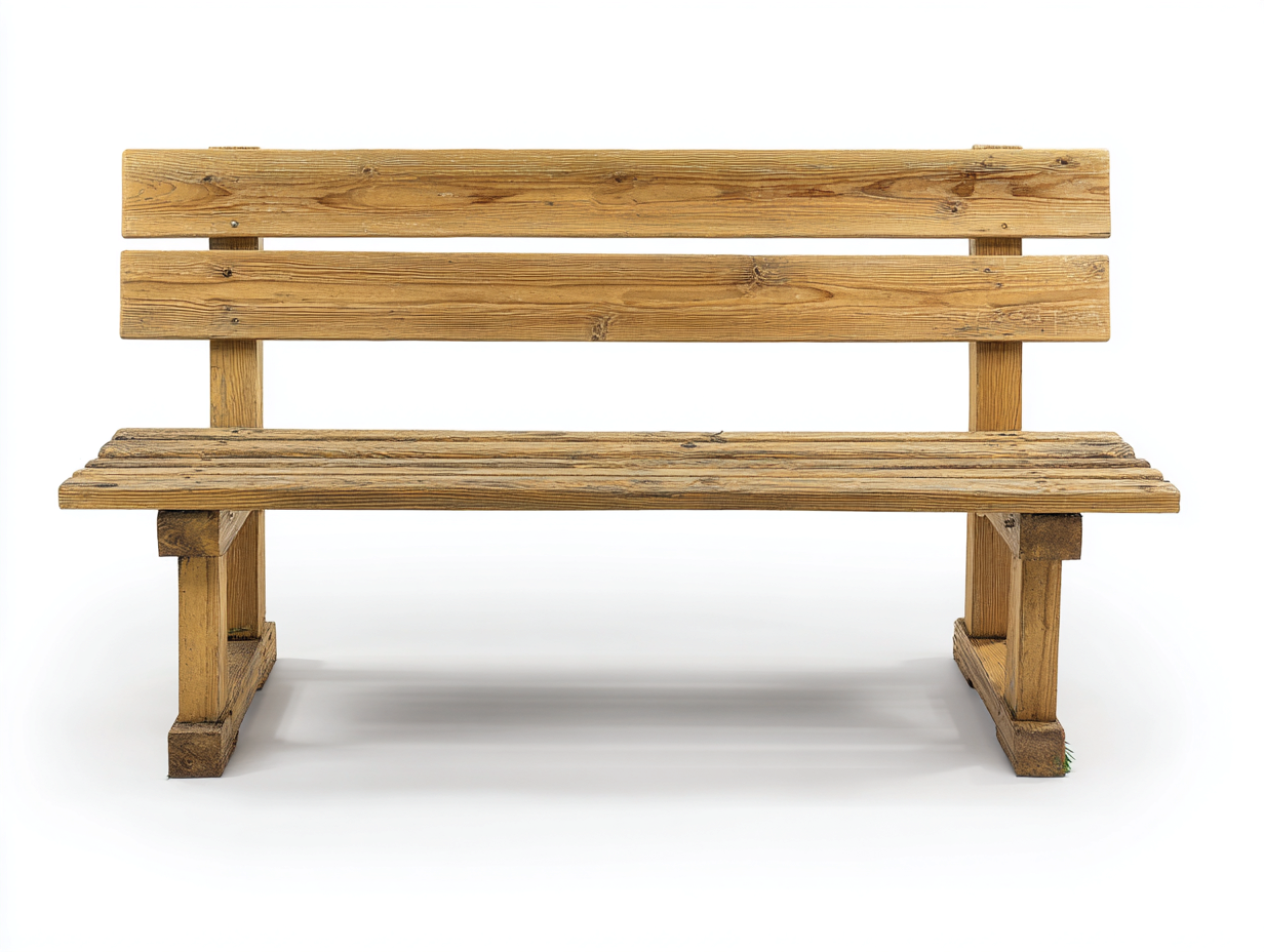 Bancos de jardín de madera 160x55x85 cm para exterior - madera natural - diseño rústico-Maviakadecor