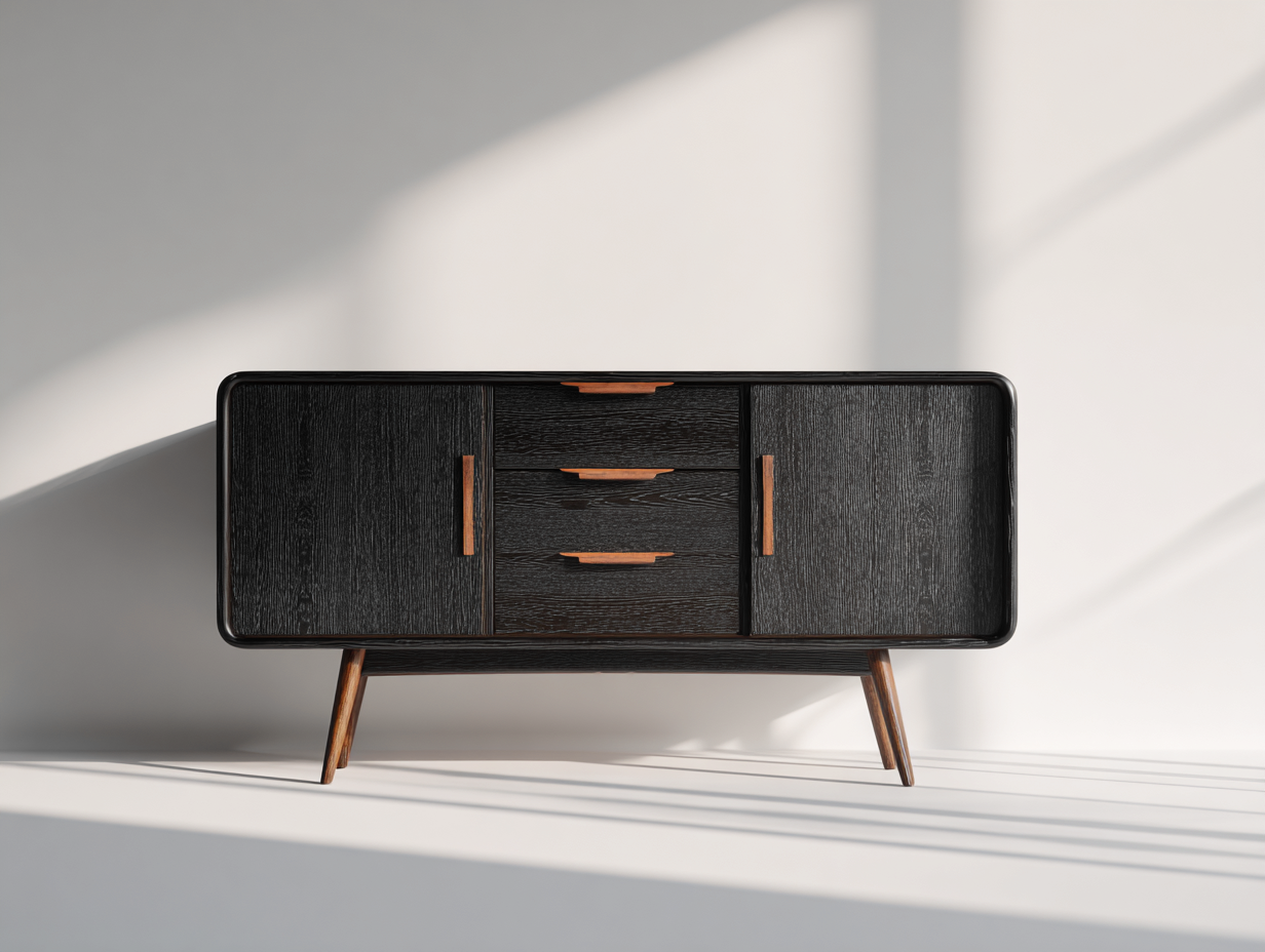 Mueble recibidor de madera 140x40x82 cm negro con almacenamiento - diseño moderno-Maviakadecor