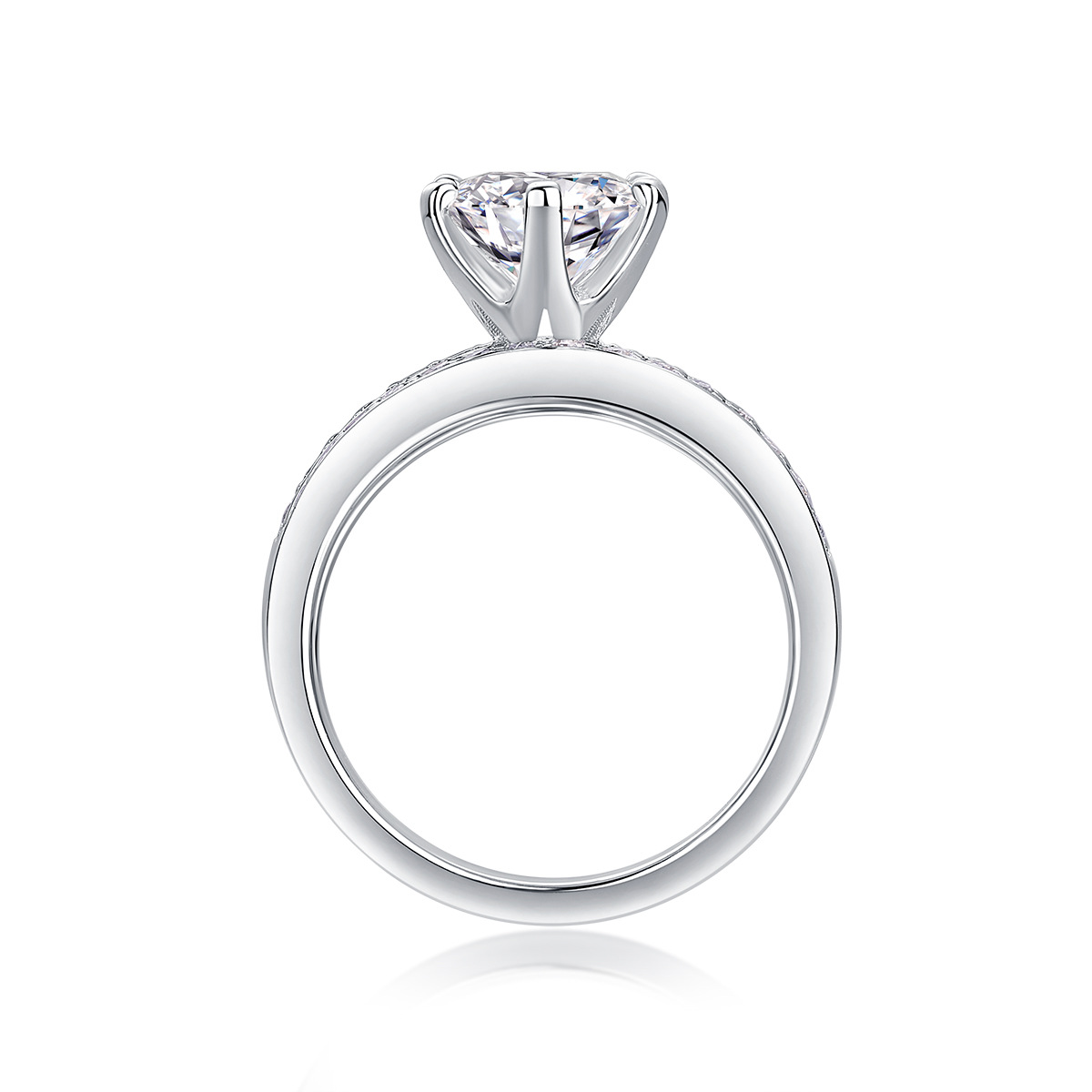 2Ct Moissanite 3PC Set Round Cut Promise Women's Ring-Sterling Silver-lornajewelry