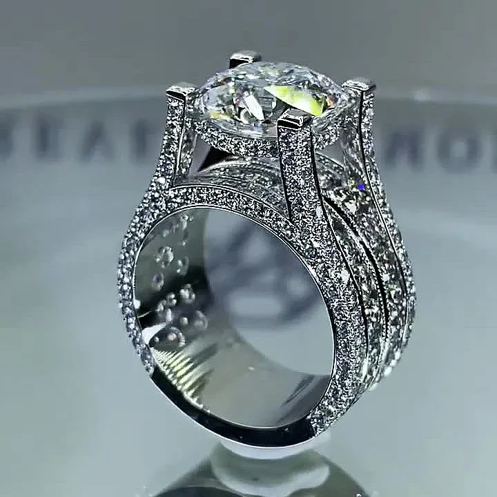 3Ct Gorgeous Round Cut sterling Silver Engagement Ring