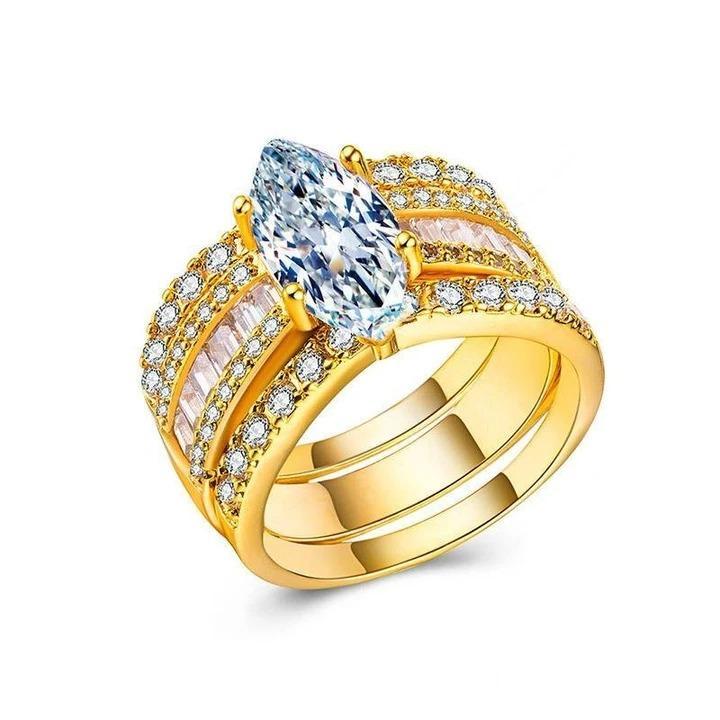 Highly Recommended | 3Ct Amazing Marquise Cut 3PCS Band Bridal Set