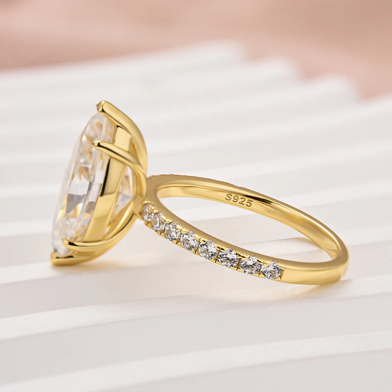 Luna Moissanite 1.0 Ct ～ 4.0 Ct Marquise Cut Classic Engagement Ring In Sterling Silver